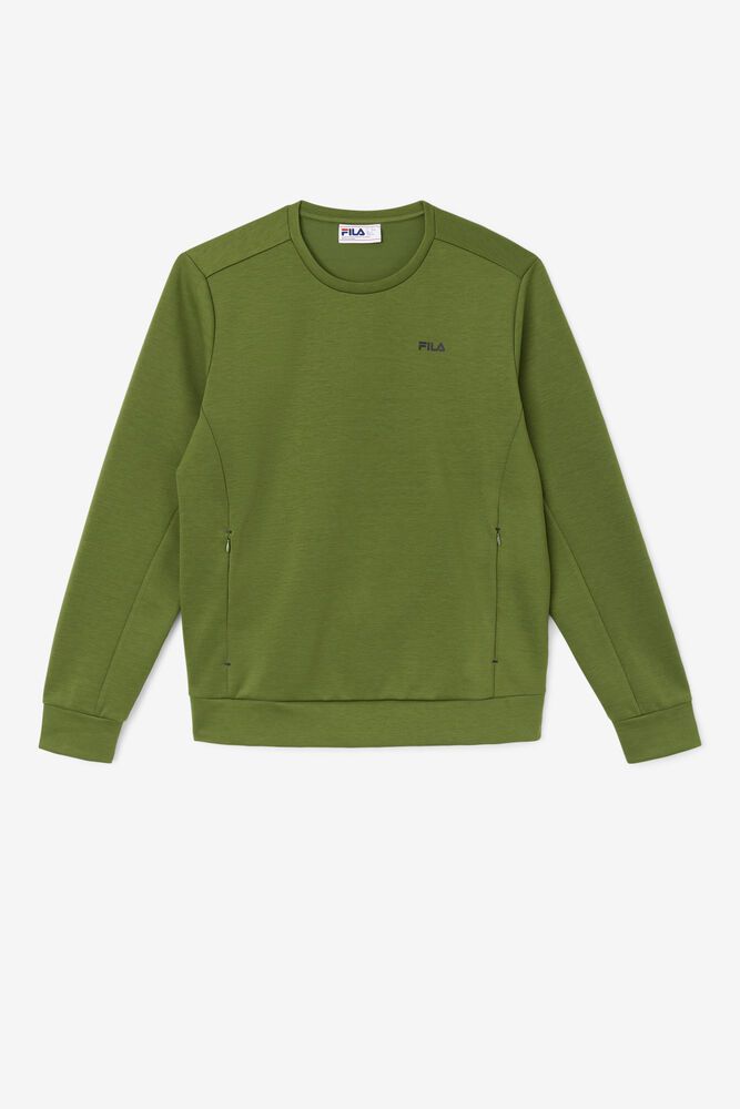 Fila Sweatshirt Mens Olive - Emry Crew - Philippines 9258307-SK